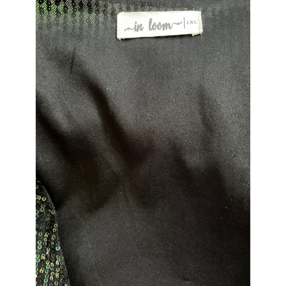 In Loom Morning Lavender Sequin Wrap Dress Size 1x - Picture 7 of 9